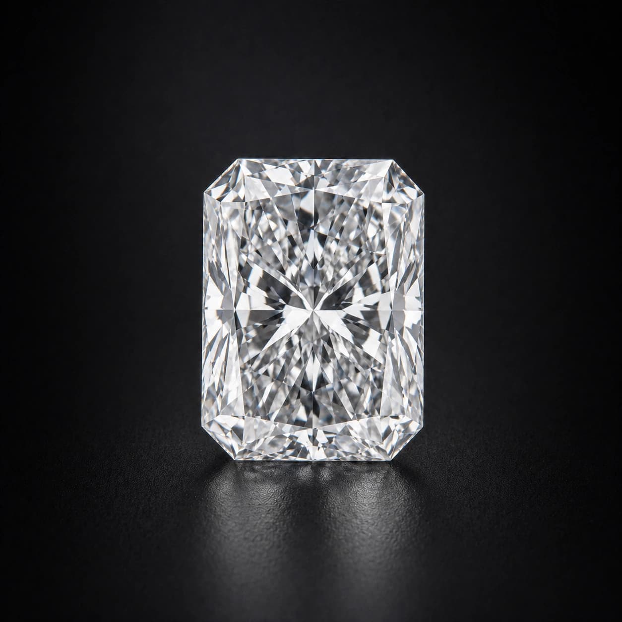 Diament laboratoryjny radiant na ciemnym tle
