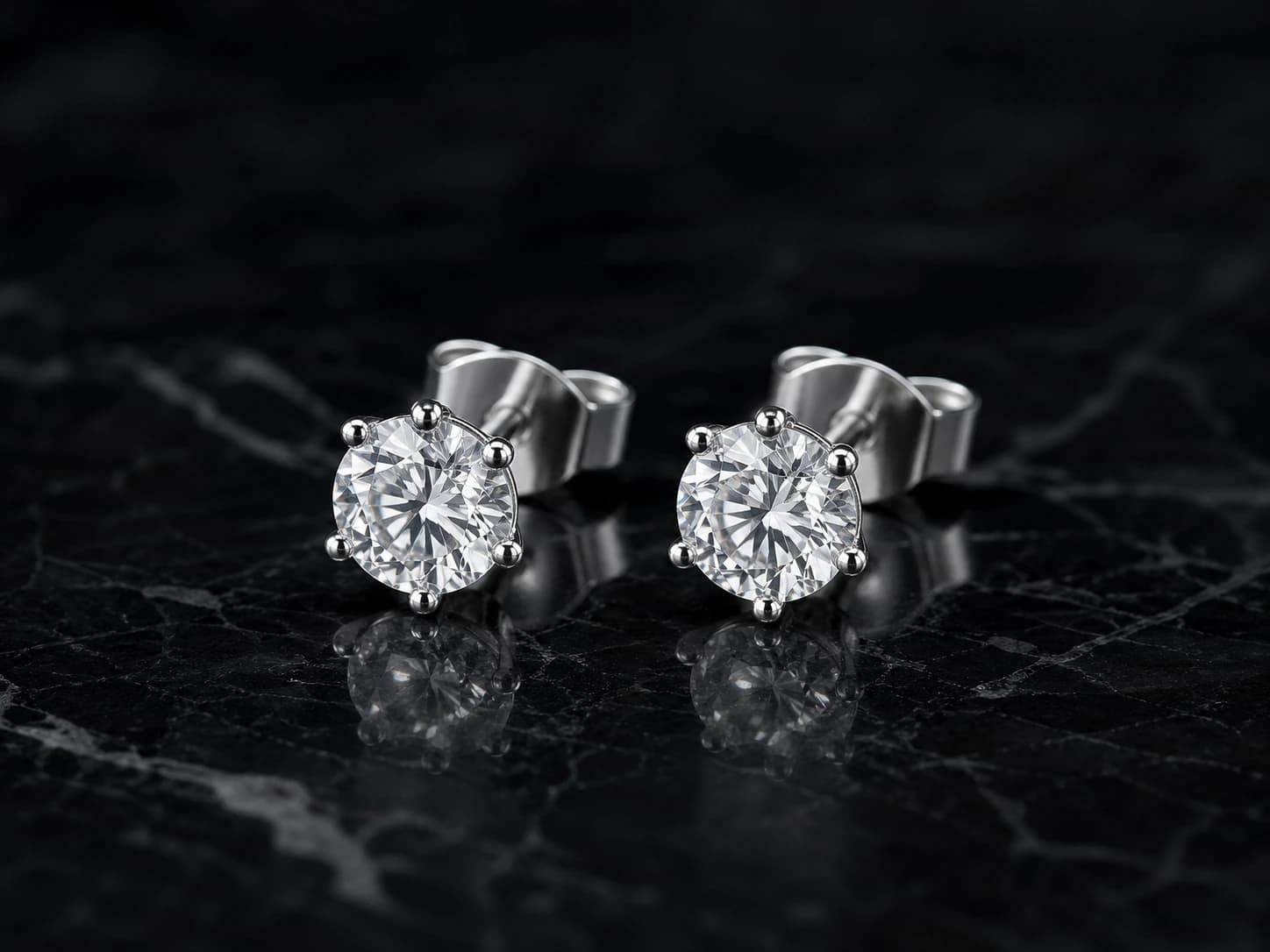 Kolczyki 1.00 ct total 18K białe złoto